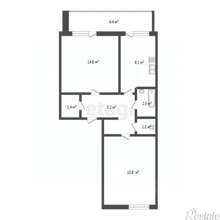2-комн квартира ул Школьная, 3,  д. 3