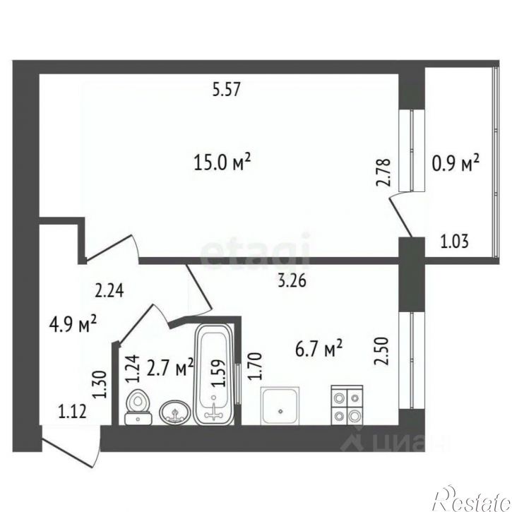1-комн квартира ул Советская, 28А,  д. 28А