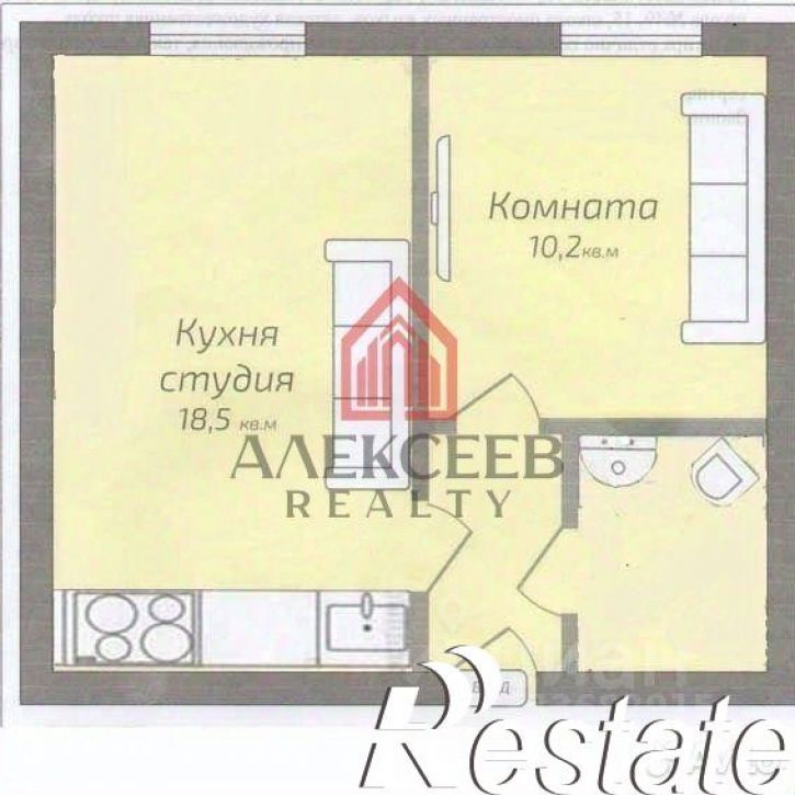 1-комн квартира улица Маршала Блюхера, 9А,  д. 9А
