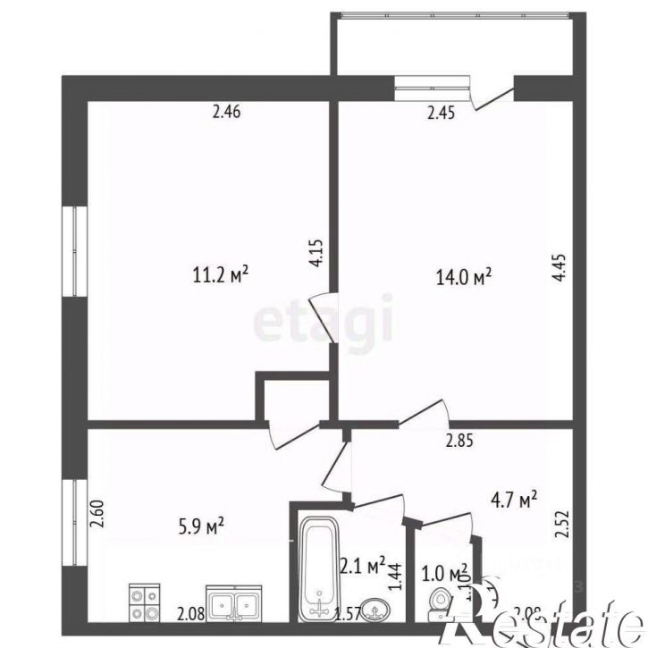 2-комн квартира Таврическая улица, 24,  д. 24