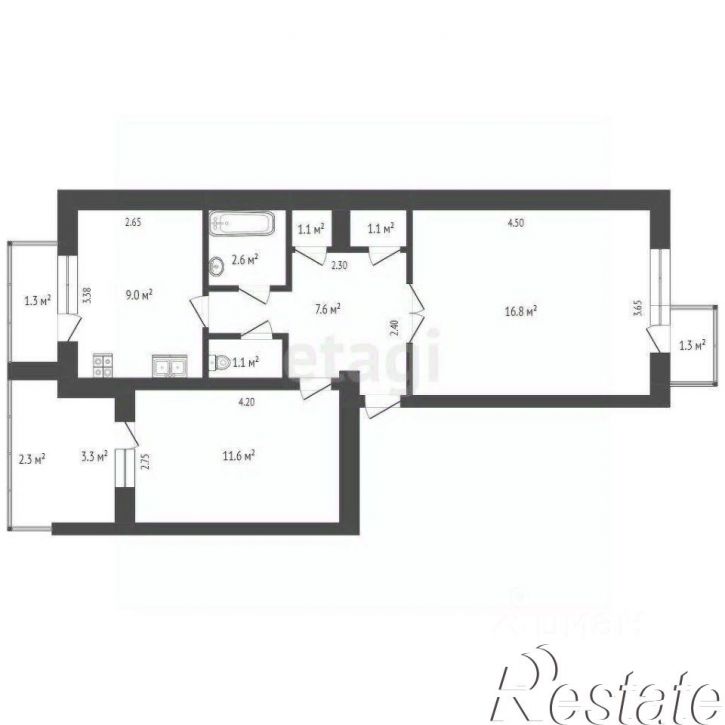 2-комн квартира переулок Революции, 20,  д. 20
