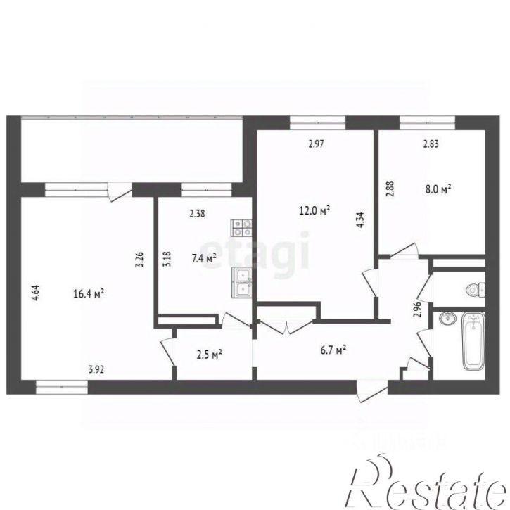 3-комн квартира 1-й микрорайон, 34,  д. 34
