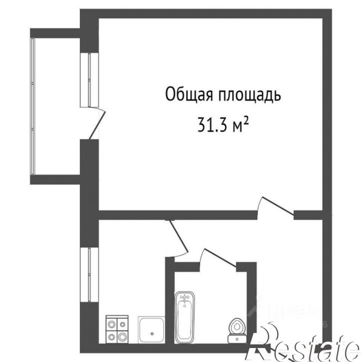 1-комн квартира улица Челнокова, 12/3,  д. 12/3
