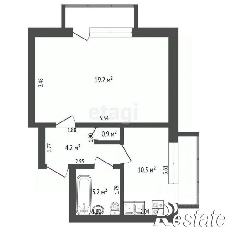1-комн квартира 1-й микрорайон, 25,  д. 25