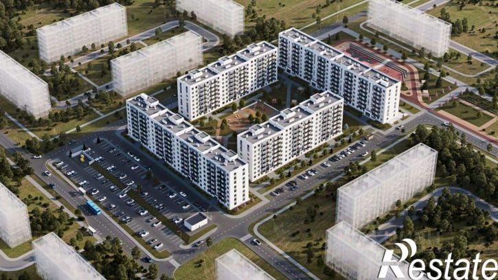 1-комн квартира в новом доме Симферопольский район, село Мирное