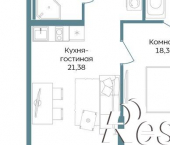 2-комн, 52 кв м, этаж 8/12 