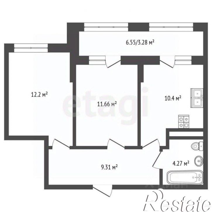 2-комн квартира 35А-001;М-17, 5 к1,  д. 5 к1