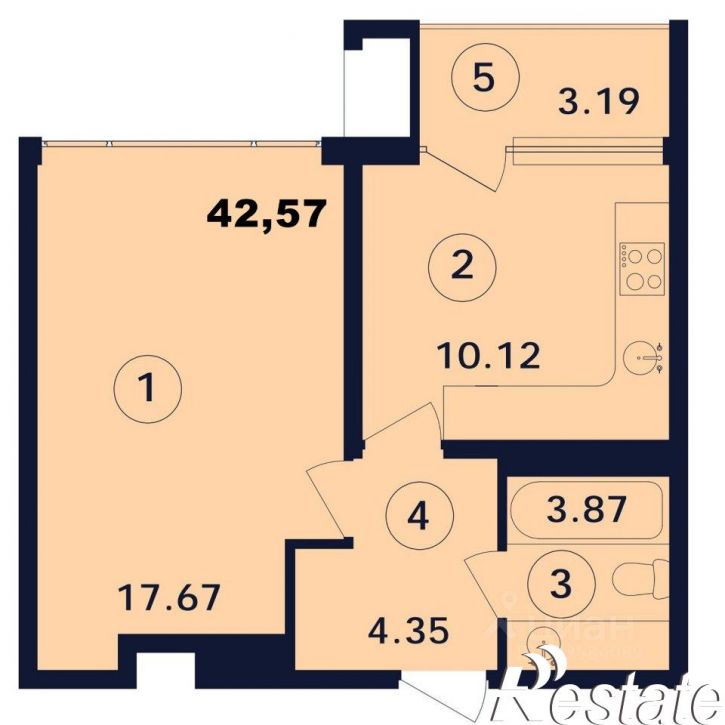 1-комн квартира Арматлукская улица, 2 к4,  д. 2 к4
