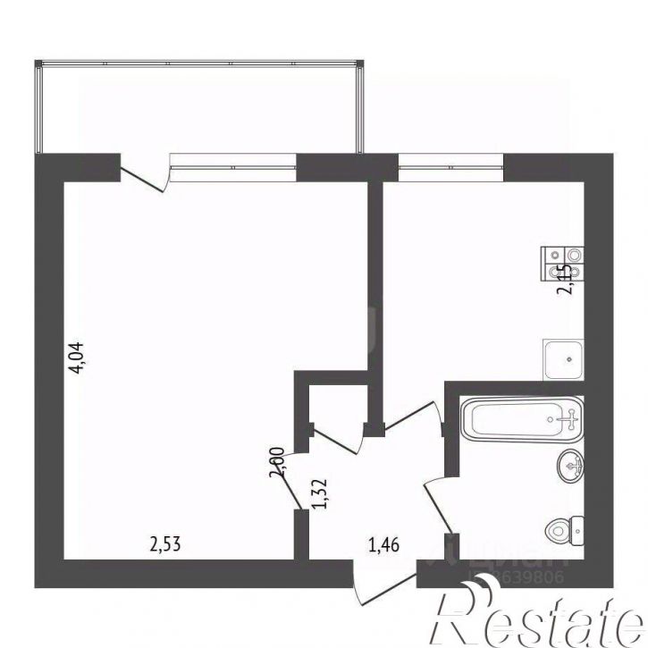 1-комн квартира Строительная улица, 19,  д. 19
