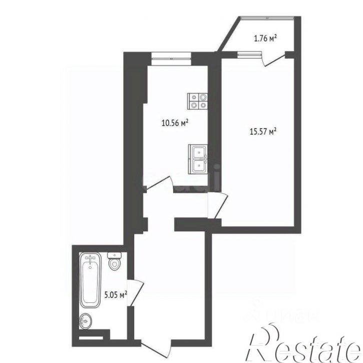 1-комн квартира улица Александра Маринеско, 1Бк2,  д. 1Бк2