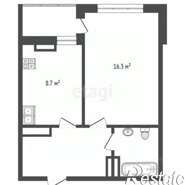 1-комн квартира улица Горпищенко, 127,  д. 127