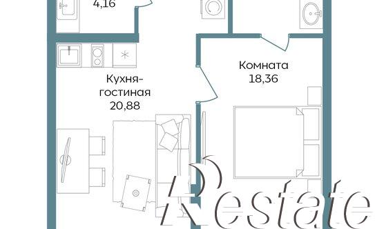Купить квартиру за 19 633 800 рублей