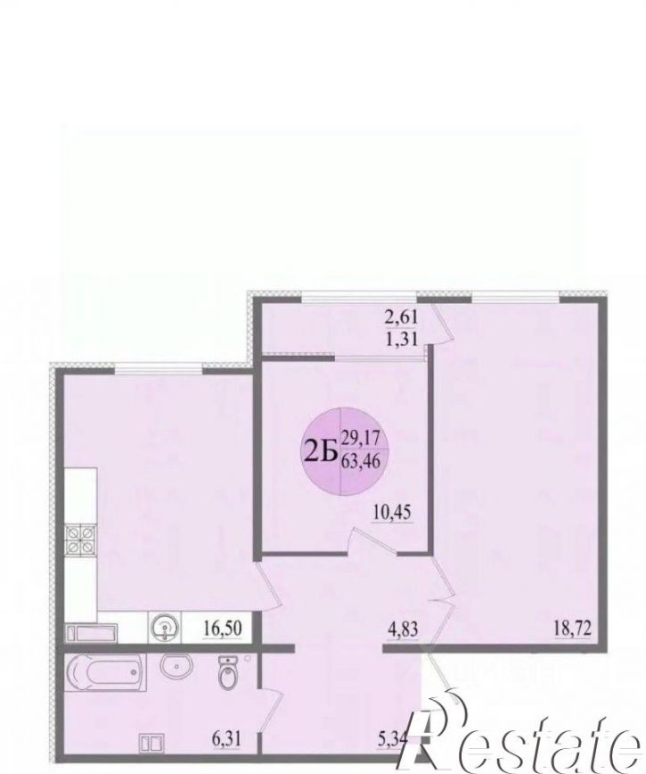 2-комн квартира Лабораторное шоссе, 33Б к2,  д. 33Б к2