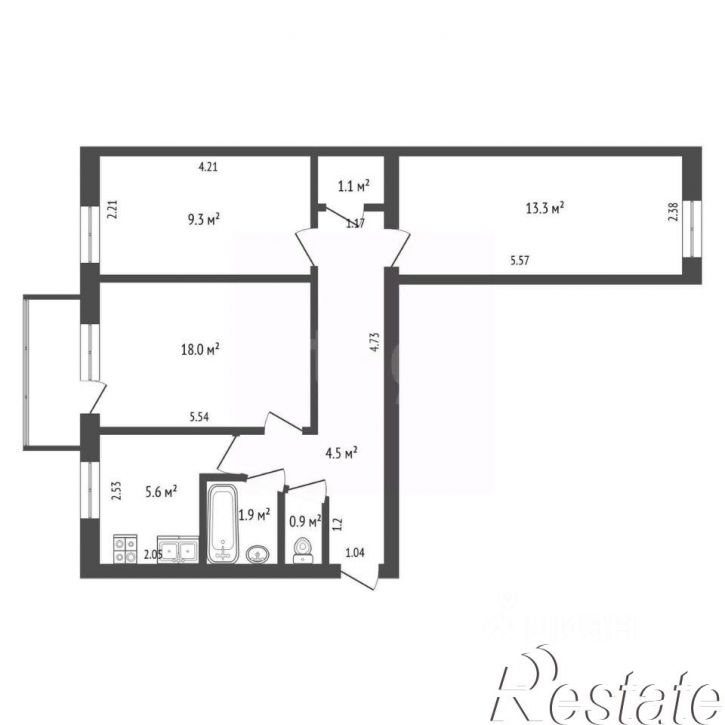 3-комн квартира улица Ленина, 36А,  д. 36А