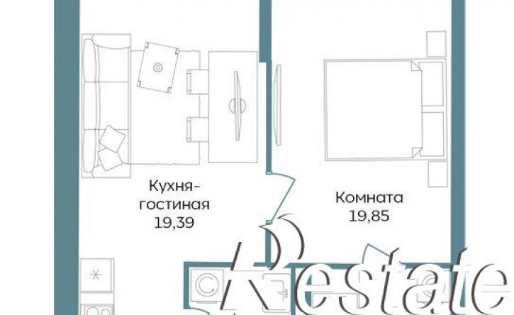 2-комн квартира в новом доме