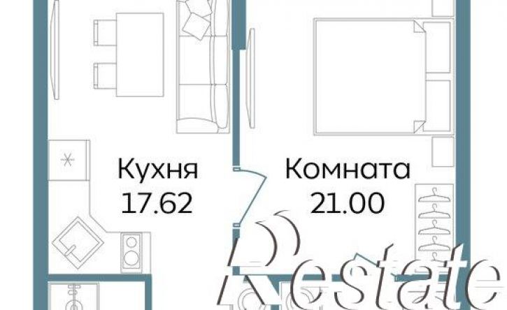 2-комн квартира в новом доме