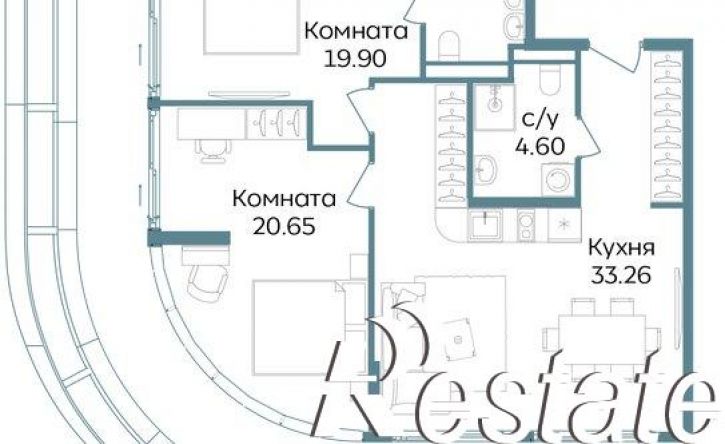 3-комн квартира в новом доме