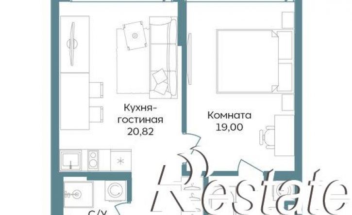 2-комн квартира в новом доме