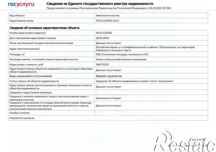 Земельный участок Новая улица