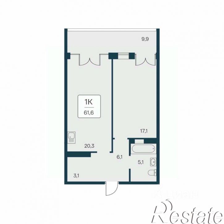 2-комн квартира в новом доме Севастопольское шоссе, 2А,  д. 2А
