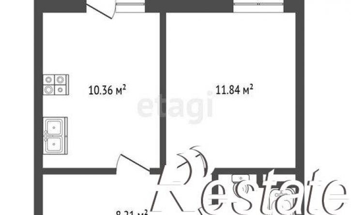 1-комн квартира улица Виталия Чуркина, 1 к5,  д. 1 к5