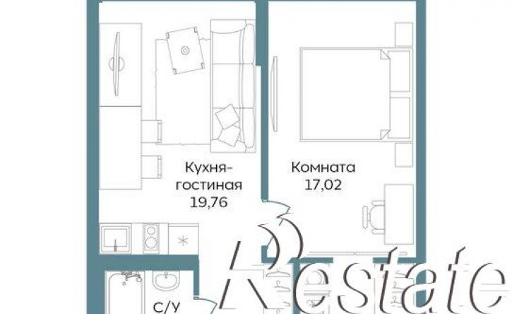 1-комн квартира в новом доме