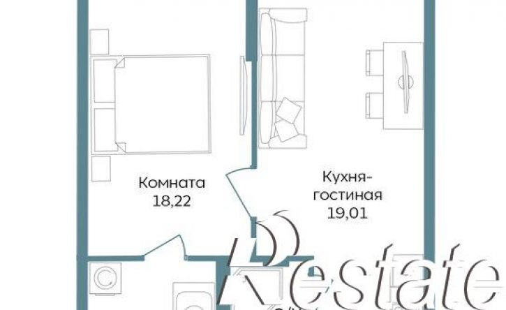 1-комн квартира в новом доме