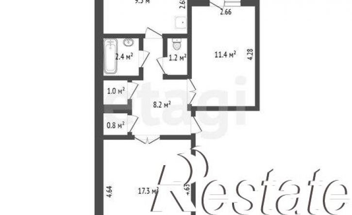 2-комн квартира улица Александра Маринеско, 5,  д. 5