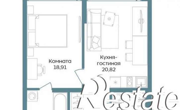 2-комн квартира в новом доме