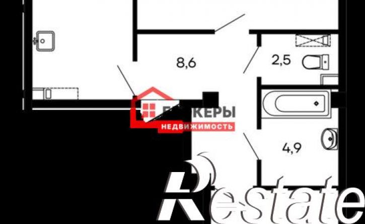 2-комн квартира улица Токарева, 18Д к2,  д. 18Д к2