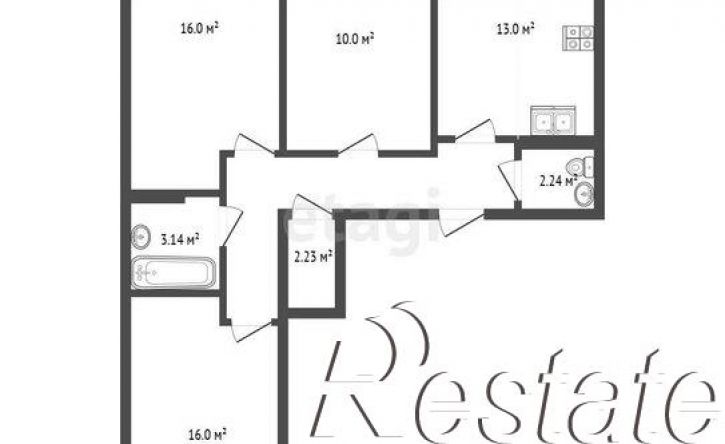 3-комн квартира Античный проспект, 5 к6,  д. 5 к6