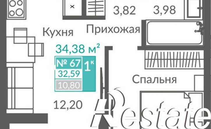1-комн квартира в новом доме Балаклавское шоссе, 7,  д. 7