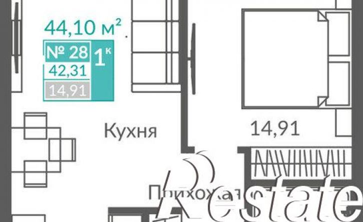 1-комн квартира в новом доме Балаклавское шоссе, 7,  д. 7