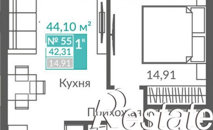 1-комн квартира в новом доме Балаклавское шоссе, 7,  д. 7