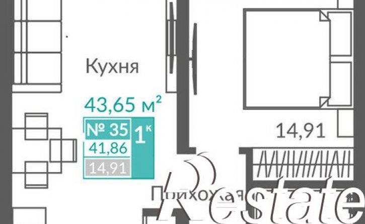 1-комн квартира в новом доме Балаклавское шоссе, 7,  д. 7