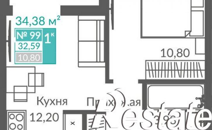 1-комн квартира в новом доме Балаклавское шоссе, 7,  д. 7
