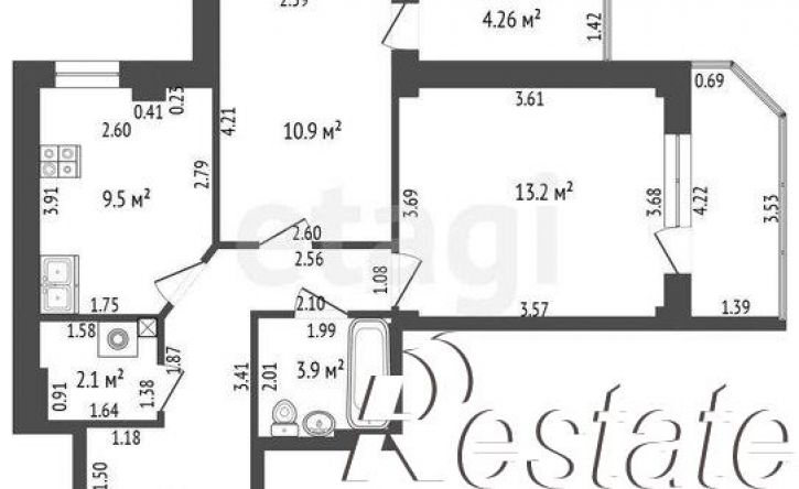 2-комн квартира улица Колобова, 21Г,  д. 21Г