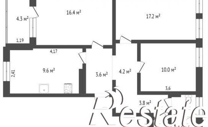 3-комн квартира улица Комбрига Потапова, 31 к2,  д. 31 к2